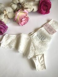 Труси Білі. Мереживо. Briefs. H&M.  2 шт. Комплект. S розмір