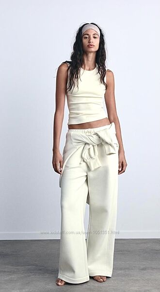 Топ Біло/Молочний. Zara. Відкрита Спинка. Котон. S розмір. Новий.