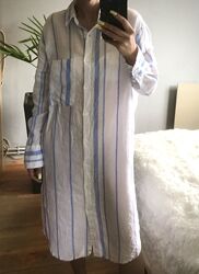 Сукня/Сорочка Пляжна. H&M. Італія 100 Льон. Преміум. XS/S розмір