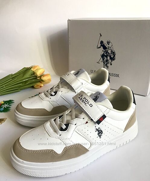 Кросівки Білі. POLO ASSN. Ориг. Італія. 39 розмір. Устілка 26 см