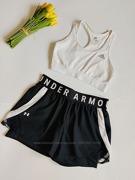 Шорти Under Armour/ Топ Adidas. Спорт. Оригінал. Італія. S розмір