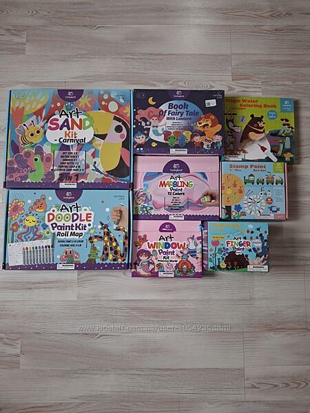 Наборы Tookyland водная раскраска, рисование штампами, проэктор, витраж.