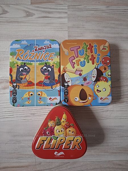 Настольные игры Найди отличия, Тутти-фрутти, Fliper.
