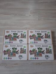 Панорамки деревянные динозавры, животные, транспорт, ферма.