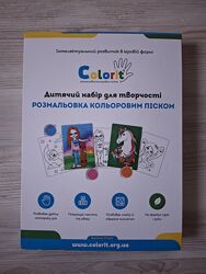 Набор для творчества раскраски цветным песком Colorit.