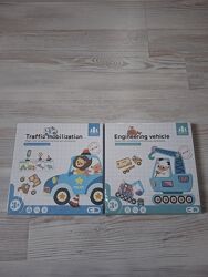 Магнитные наборы Транспорт и Спец. техника.