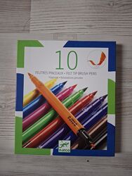 Фломастеры-кисточки двусторонние Djeco Классика.