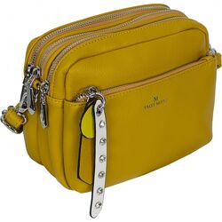 Мини-сумочка желтая, 3 отдела, отличное качество