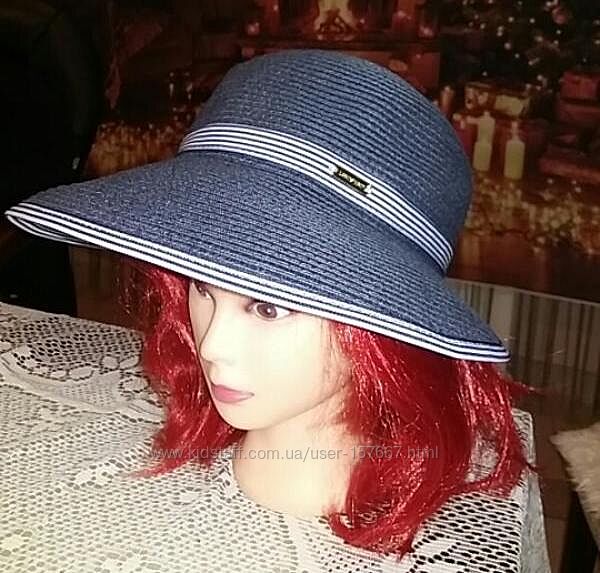 Чудесная шляпка бренда Lands End в морском стиле, размер L 