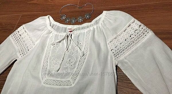 Ажурна блуза Falmer Heritage в етнічному стилі, вишиванка, прошва, етно, р.