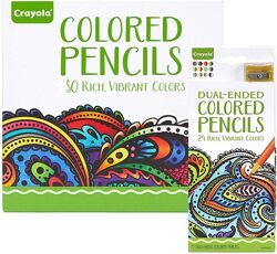 Набор цветных карандашей Crayola 50 шт. и двусторонних карандашей 12шт