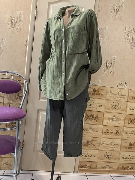 Костюм муслин брюками оверсайз