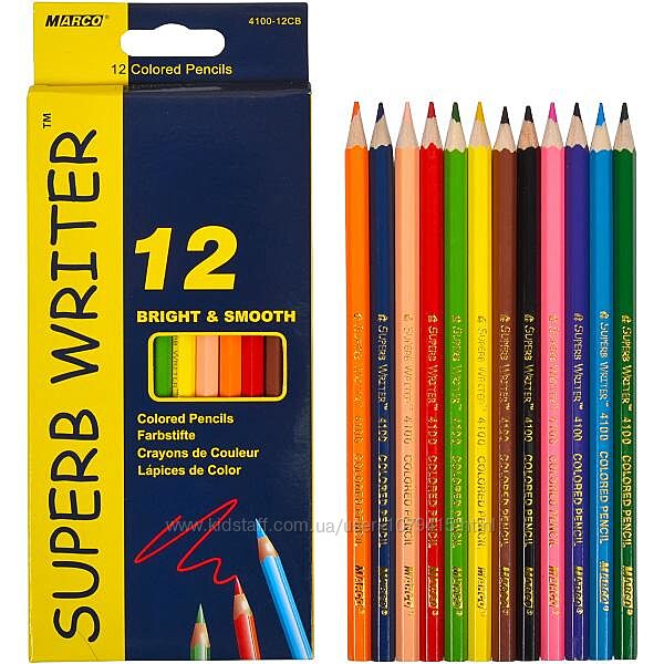 Карандаши цветные 12 цветов MARCO 