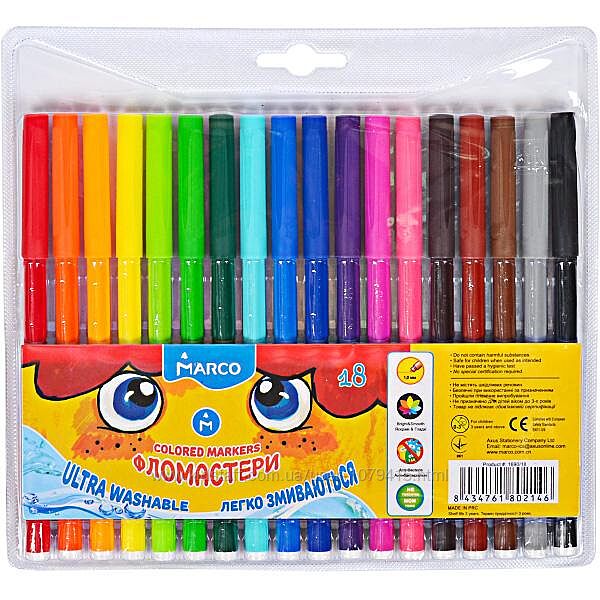 Фломастеры MARCO Набор 18 цветов  