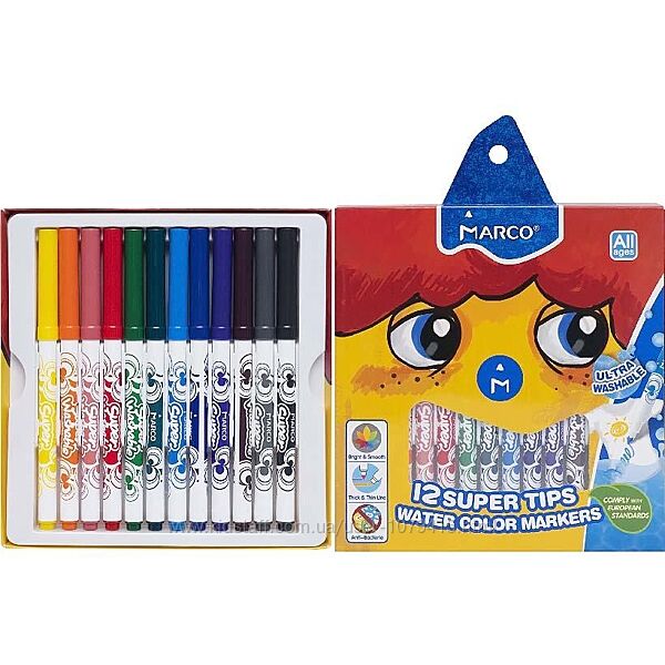 Фломастеры MARCO Набор 12 цветов 
