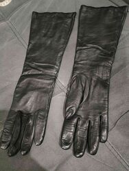 длинные кожаные перчатки