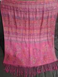 шарф пашмина яркий шелк хлопок