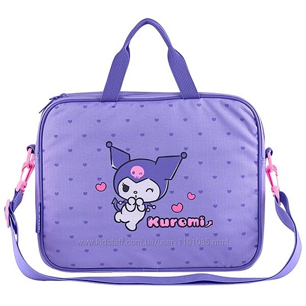 Сумка-портфель A4 текстильна 1 відділення Kite Kuromi HK25-589-2