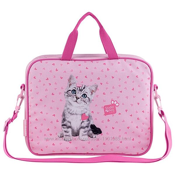 Сумка-портфель A4 текстильна 1 відділення Kite Studio Pets SP25-589-1