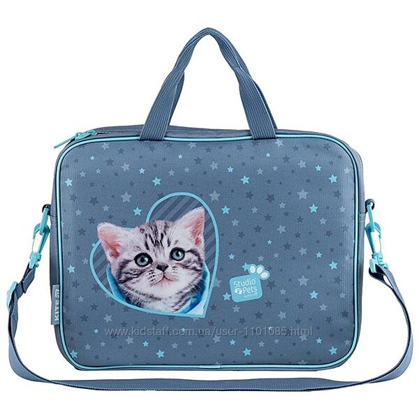 Сумка-портфель A4 текстильна 1 відділення Kite Studio Pets SP25-589-2