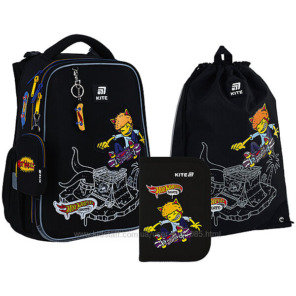 Шкільний набір Kite Education Hot Wheels Skate SETHW25-531M