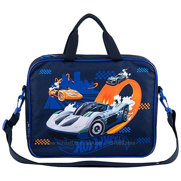 Сумка-портфель A4 текстильна 1 відділення Kite Hot Wheels HW25-589