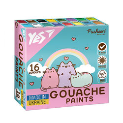 Гуаш 16 кольорів по 20 мл Pusheen Yes