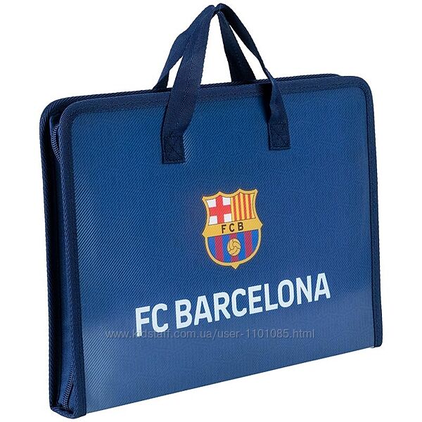 Папка-портфель А4 на блискавці Kite FC Barcelona BC25-202