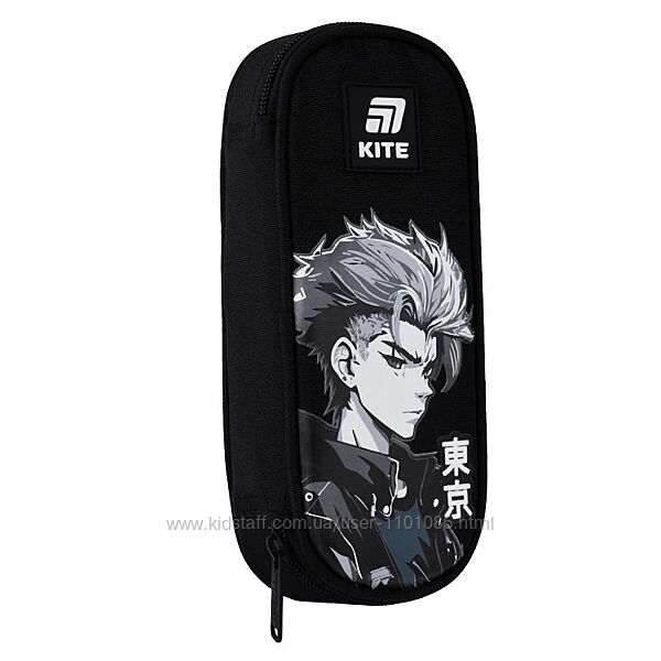 Пенал 1 відділення з додатковою вкладкою Kite Anime Boy K25-599-12