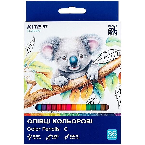 Олівці кольорові 36 кольорів Kite