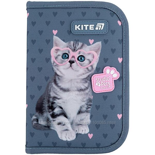 Пенал 1 відділення 2 відворота Kite Studio Pets SP25-622-1