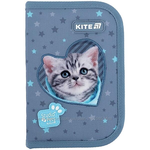 Пенал 1 відділення 2 відворота Kite Studio Pets SP25-622-3