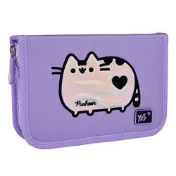 Пенал 1 відділення 2 відвороти Pusheen Shiny HP-04 Yes