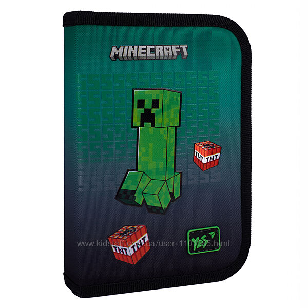Пенал 1 відділення 2 відвороти Minecraft Icons HP-04 Yes