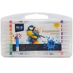 Набір акрилових маркерів 36 кольорів Neo Line SH4061-36