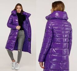 Пуховик женский зимний миди Лак/Лаке 9 тонов, р.44-54, Украина