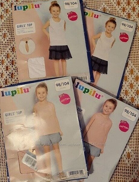 Красивый, нежный, нарядный топ Lupilu, блуза  Lupilu для девочки, Германия