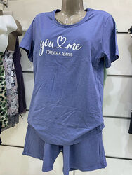 Жіночі бавовняні піжами з шортами та футболкою ТМ Nicoletta, Туреччина