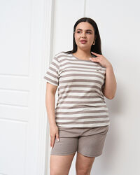 Жіночі бавовняні піжами з шортами та футболкою ТМ Nicoletta, Туреччина