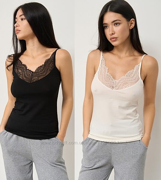 ЗНИЖКА Майки жіночі бавовняні мереживні OZKAN Туреччина.