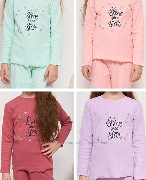 Піжами бавовняні для дівчаток 3-8 років, ТМ Nicoletta, Туреччина.