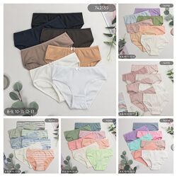 АКЦІЯ Трусики тижневки в рубчик для дівчаток 8-13років Туреччина Nicoletta