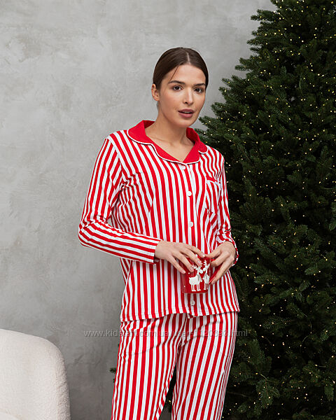 Жіночі бавовняні піжами на ґудзиках ТМ Nicoletta, Туреччина.