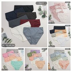 АКЦІЯ Трусики в рубчик тижневки жіночі Nicolettа Туреччина 7 шт/уп, 2XL-5XL