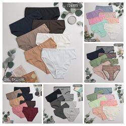 АКЦІЯ Трусики в рубчик тижневки жіночі Nicolettа Туреччина 7 шт/уп, 2XL-5XL