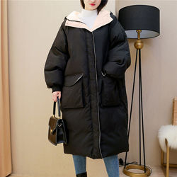 Очень теплая, длинная зимняя куртка р. 58-60.