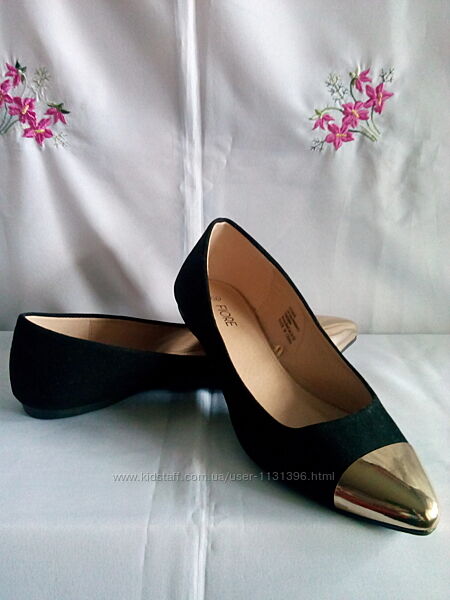 Фірмен. Fiore з еко -замшу з металевим носком балетки роз.41