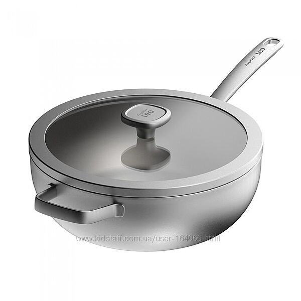 Сковорода-вок BergHOFF LEO GRAPHITE, нержавіюча сталь,28 см, 4,9 л 3950496