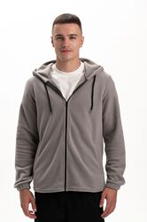 Теплі флісові кофти толстовки на змійці з капюшоном, чорна і т. синя, С-3хл