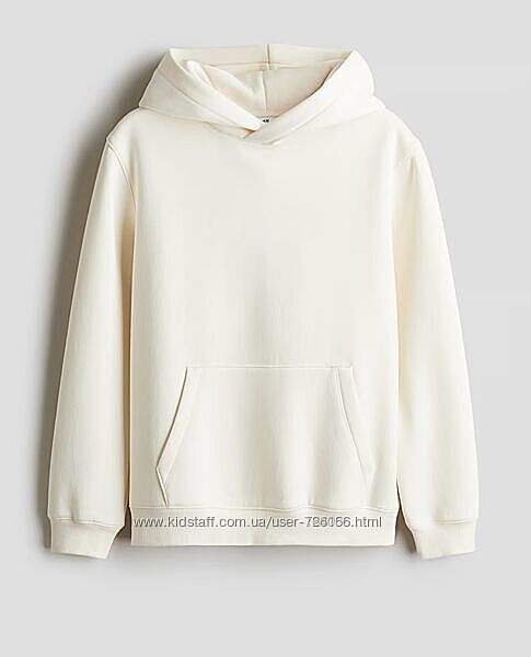 Толстовка худі H&M на 8-12 років, біла